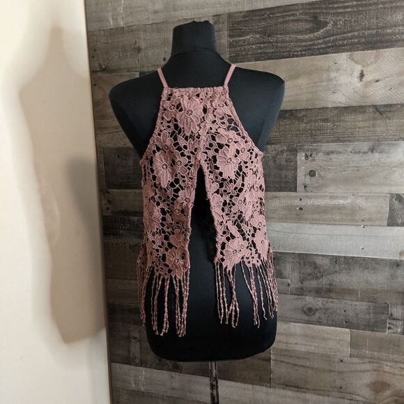 It's Pink lace boho top L - Picture 3 of 5